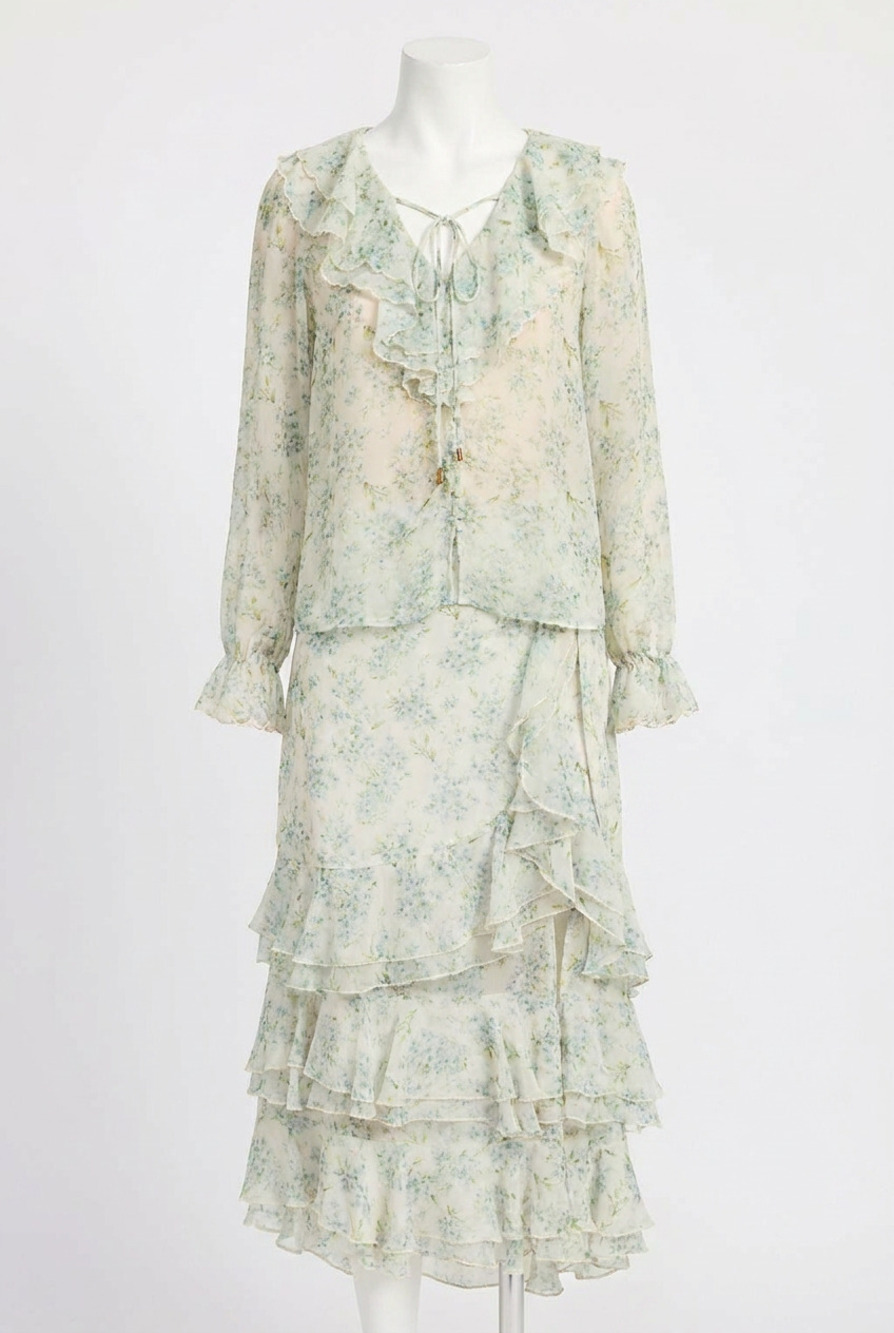 NEW EN SAISON marlene button front blouse in ivory